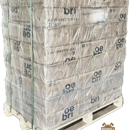 OEBRI Holzbriketts Nadelholz in Papierverpackung 960 kg Palette